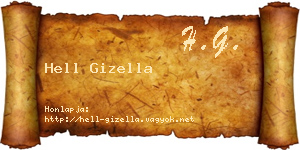 Hell Gizella névjegykártya